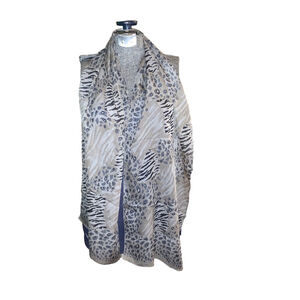 Women's Unbranded Beige Grey black animal Print Scarf One Size